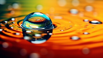 Mesmerizing hyper zoom into a water droplet on glass