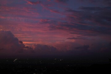 The sky was approaching dusk