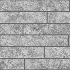 3D Gray brick seamless pattern