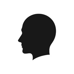 man head silhouette vector illustration template design