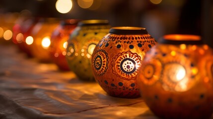Diwali lamps creating a magical atmosphere