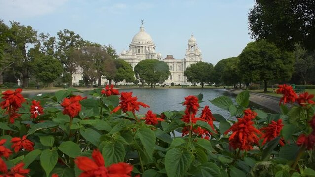The beautiful Victoria Memorial the iconic tourist destination in Kolkata.