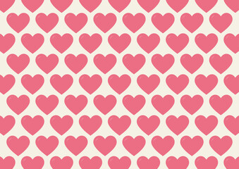 A background with a soft and romantic color palette, bringing a warm sense of love. The orderly and elegant heart pattern creates a captivating design. Ideal for design projects looking to celebrate a