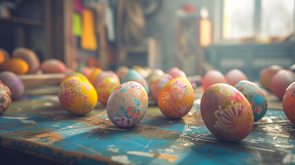 Colorful abstract Easter background