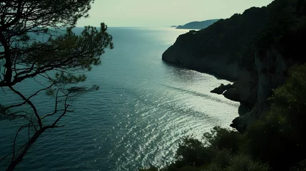 Selbstklebende Fototapete Kanarische Inseln Panoramic view above the sea. Vacation concept.