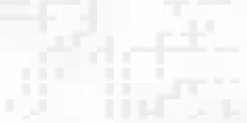 White decorative web banner background with various 3d block pattern,  Embossed paper square white geometric pattern of 3d blocks Background, Abstract business block pattern geometric background.	