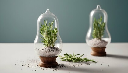 Bulbs with rosemary salt and pepper.