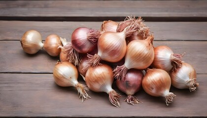 onions on a wooden table