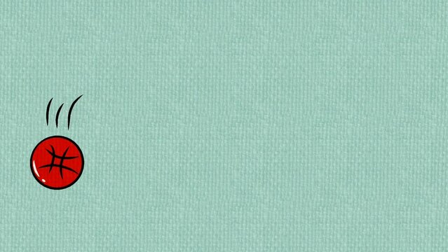 basketball bounce animation video