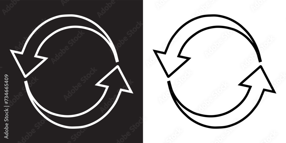 Poster repeat icon vector. refresh icon sign symbol in trendy flat style. reload arrow vector icon illustra
