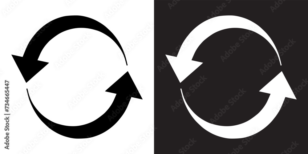 Poster repeat icon vector. refresh icon sign symbol in trendy flat style. reload arrow vector icon illustra