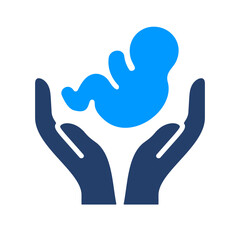 Obraz premium Icon of Caring for a newborn baby. Vector illustration.