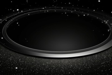 A modern and sleek circular stage design set against a sparkling starry night backdrop, ideal for product showcases.
