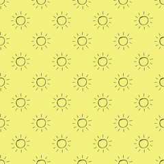Fototapeta premium Seamless pattern with sun doodle for decorative print, wrapping paper, greeting cards, wallpaper and fabric