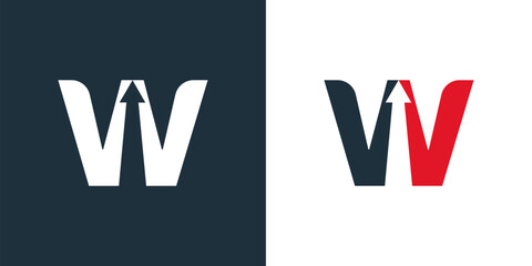 W Arrow Logo Template Vector Icon Illustration Design