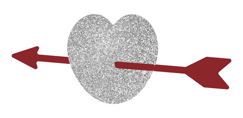 Pierced silver hearts