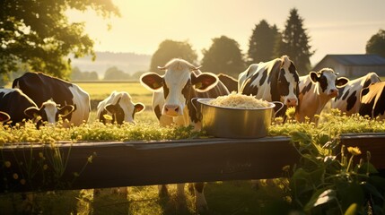 silage cow feed - obrazy, fototapety, plakaty