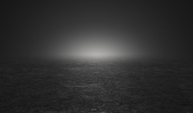 Black cement floor 3d background with abstract light concrete stone grunge texture backdrop blank space product display room or perspective dark exterior ground construction rough road antique studio.