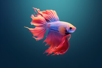 Fototapeta premium 3d Betta Fish cartoon