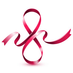 realistic pink ribbon women's day 8 march 