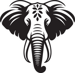 Obraz premium Elephant Face Vector illustration Design