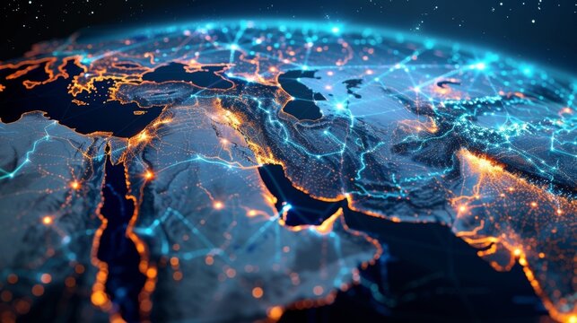 Digital infrastructure in Saudi Arabia, Middle East, and North Africa enables seamless global communication and data flow.
