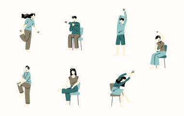 Office Exercises Illustration