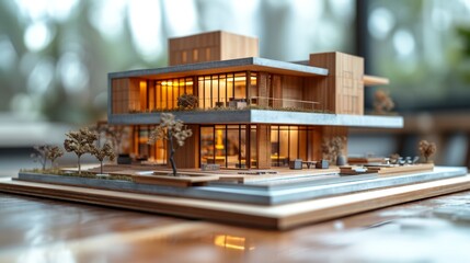 Naklejka premium a futuristic mall design realistic model with bright light