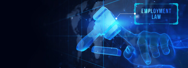 Business, Technology, Internet and network concept. Employment Law. 3d illustration