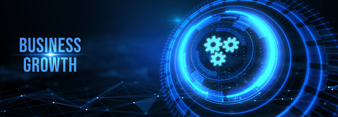 Business growth. Development and growth concept. 3d illustration