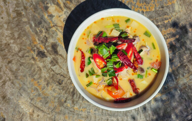 Thai Coconut Delight : Tom Kha Gai, Top views.