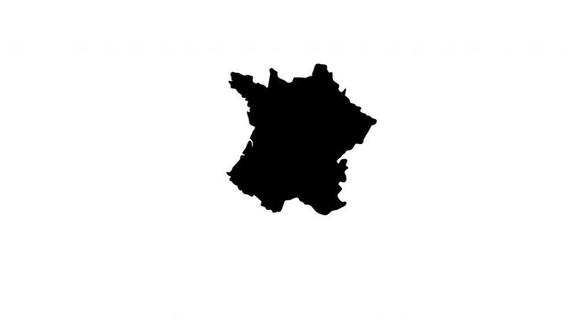 animated video of Paris map in france