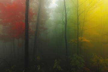 Obraz na płótnie Canvas scary green dark forest nature professional photography