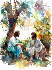 Whispered Revelations: Jesus and John's Intimate Conversation Post-Resurrection Generative AI 