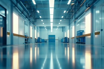 State-of-the-art warehouse boasts advanced electronics for efficient storage and sorting of merchandise.
