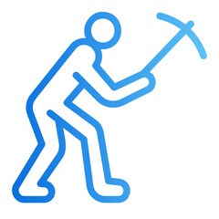 forced labour gradient icon
