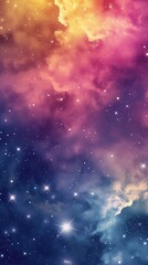 Naklejka premium Galaxy illustration . Vertical background 
