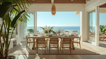 Coastal Elegance: Winning Table with Ocean View.