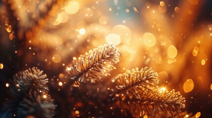 Célébrez les fêtes avec style avec un fond doré et festif parfait pour Noël, le Nouvel An et les anniversaires.