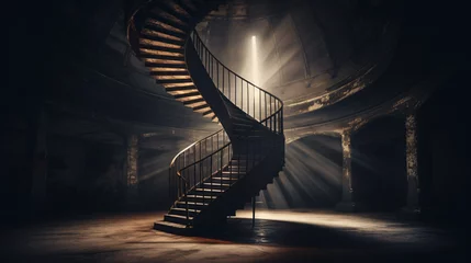 Fototapete Helix-Brücke A spiral staircase