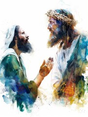 Jesus Directing Peter and John for Passover Preparations Generative AI Generative AI Generative AI