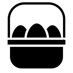Obraz na płótnie Canvas Easter egg basket icon