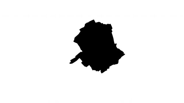 animated video of Roubaix map in france