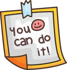 a vector of a note that says you can do it