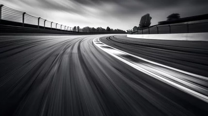 Türaufkleber Empty Race Track Long Exposure © emir
