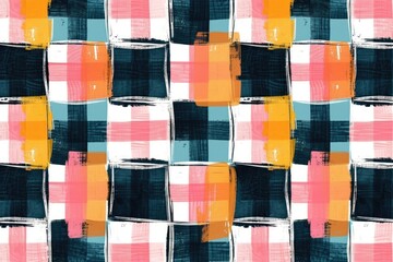 Gingham style colorful background. 