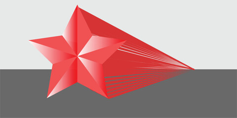 One pink star logo design.