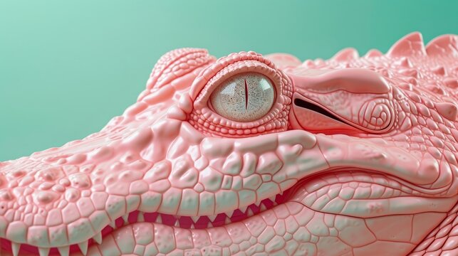 Pink crocodile.