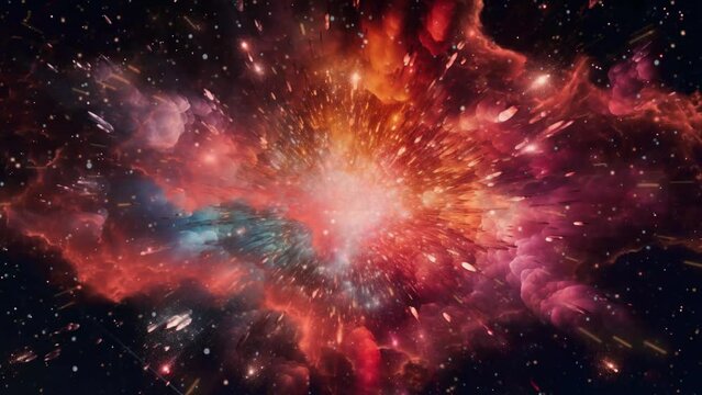 an extraordinary astrophotography image of a hypernova. background with stars. seamless looping overlay 4k virtual video animation background 