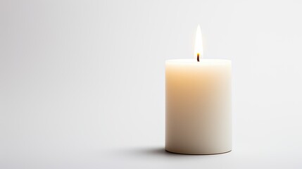 Fototapeta na wymiar wax candle white background